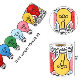 FYSUIMU 32.8ft Colorful Light Bulletin Board Border Y2K Light Bulb Die-Cut Border Trim for Motivational Chalkboard Decoration