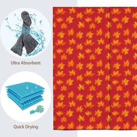 Turamurra Hand Towels Set of 2 Maple Leaf Themed Towels for Bathroom Decorative, Bath Towels, Soft Absorbent Towels for Farmhouse Home Decor Gifts for Women 14 x 28 in