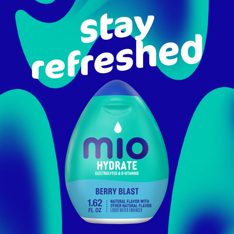 Mio Sport Liquid Water Enhancer, Berry Blast, 1.62 OZ, 8-Pack