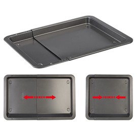 Rosenstein & Söhne Adjustable Baking Tray: Extendable Universal Baking Tray with Non-Stick Coating (Universal Baking Tray, Universal Baking Tray for Oven, Oven)