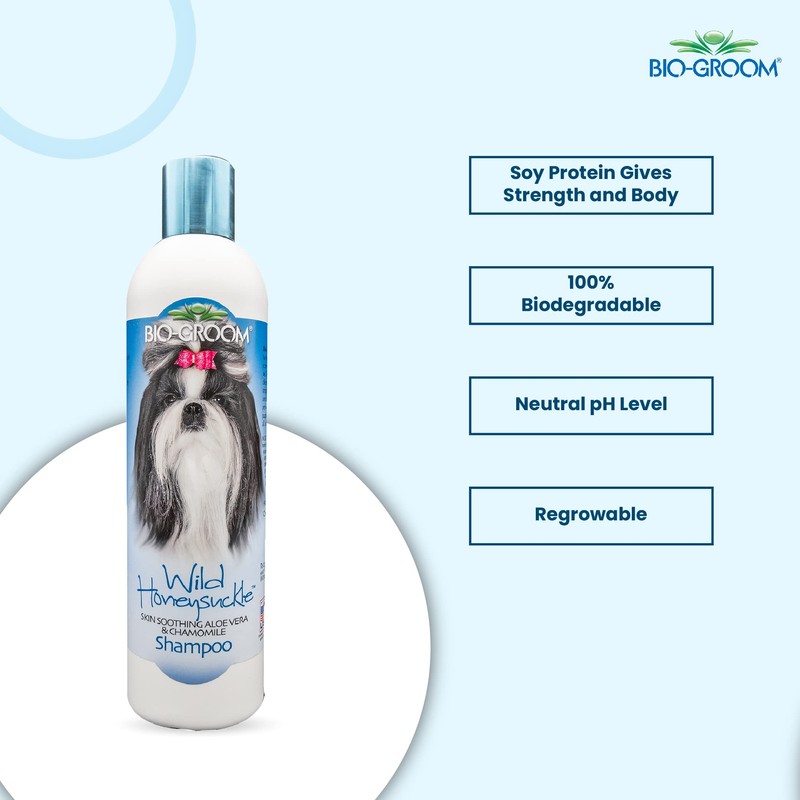 Bio-Groom Wild Honeysuckle Dog Shampoo - Natural Scent Pet Shampoo,