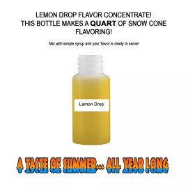Summer Snow Entertainment LEMON DROP MIX SNOW CONE/SHAVED ICE FLAVOR CONCENTRATE MAKES 1 QUART