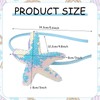 HIFANMM Starfish Headband Sparkle Summer Beach Hair Bands for Girls