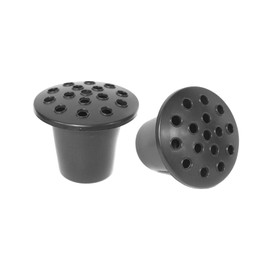 Tongdejing 2 Pcs Grave Flower Holders with Lids Memorial Grave Pots Round Grave Vase for Funerals, Cemeteries, and Cemeteries Memorial Pots for Graves Decorations(black)