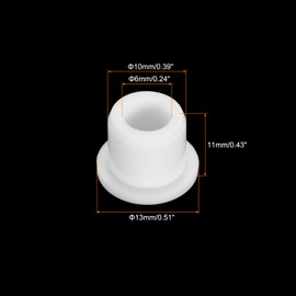 QUARKZMAN Pack of 15 Rubber Grommets Diameter 10 mm x ID 6 mm x H 11 mm Cable Grommet Waterproof Cable Grommets Rubber Grommets for Electrical Wire Cable Protection White