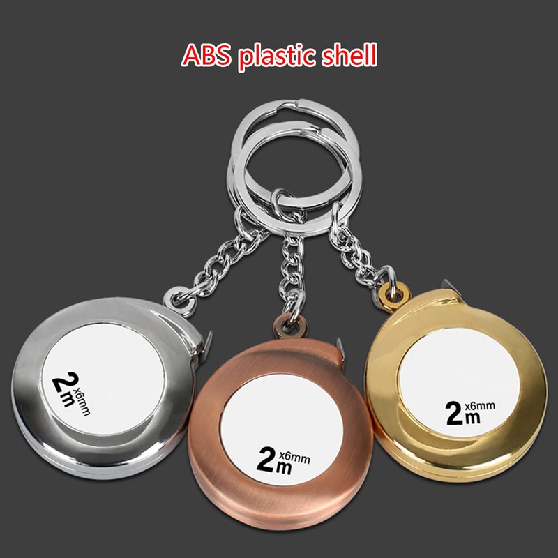 Plumdrop Measuring Tape Keychain, Functional Retractable Mini Tape Measure, 2M