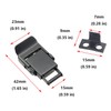 ZYAMY 2pcs Stainless Steel Cabinet Buckle Black Spring Loaded Draw