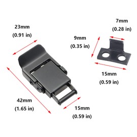 ZYAMY 2pcs Stainless Steel Cabinet Buckle Black Spring Loaded Draw Latches Draw Latches Toggle Hasp Clamp for Box Cabinet Door Luggage