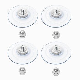 AMOSIJOY 4 Pack Cat Window Perch Suction Cup, Strong Adhesive Replacement Suction Cup with Screws for Foldable & Cordless Cat Window Hammock Seat