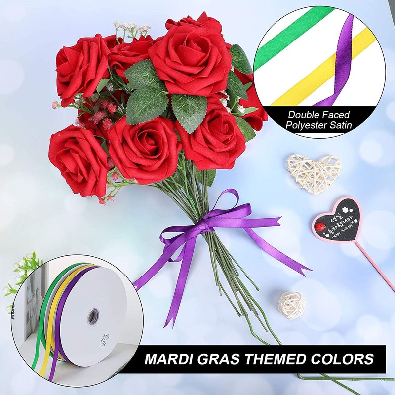 Velvet Ribbon for Gift Wrapping Christmas Tree, Satin Ribbon 3