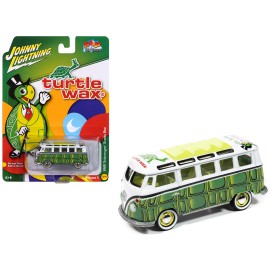 DCD 1965 for Volkswagen Samba Bus 1/64 Diecast Model Car Turtle Wax White Green Graphics Pop Culture 2025 Release