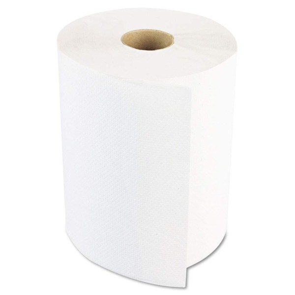 Boardwalk 8122 8 in. x 800 ft. 1-Ply Hardwound Paper Towels - White (6/Carton)
