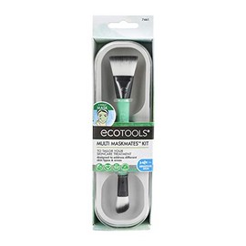 EcoTools Maskmates Multi-Masking Kit, For Facial Mask Application, With Dual Mixing Tray and Container, Set of 2 Brush Heads                          
