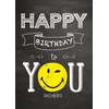 bsb A4 Happy Birthday Smiley Birthday Greeting Card