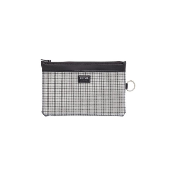 LIHITLAB Mesh Pouch, 9.5 x 6.2 inches, Charcoal (F244-Charcoal)