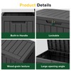 Yardgrace 45 Gallon Waterproof Large Resin Deck Box Indoor/Outdoor Lockable