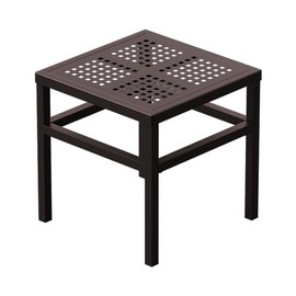 DHYGOTFUR Plant Stand - Indoor/Outdoor Extra-Sturdy Aluminum Plant Stand – Ideal for Patios, Gardens, Living Room Decoration（Brown）