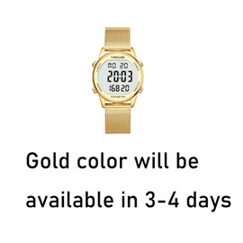 TIMEURE Women's Step Counter Pedometer Watch Crystal Stone, No App, No Charging Needed for Step, Calorie, Distance Tracking, Alarm, Countdown Timer, TU-2401 (Crystal Silver)