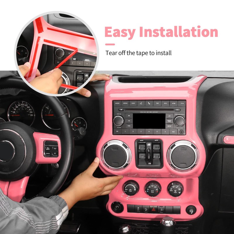 SQQP 10PCS Full Set Interior Trim Kit for 2011-2018 Jeep