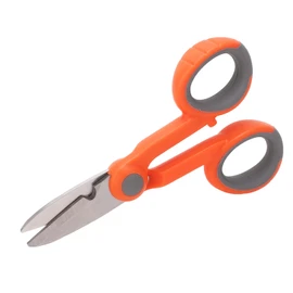 Oumefar Tijeras para Electricistas, Tijeras Acero Inoxidable Cortacables para Tijeras de Fibra Óptica, Cortador de Alambre Aislado, Cortadores de pesca con Mango de ABS