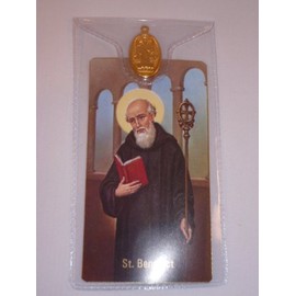 St Benedict ~ Prayer Card and Medal