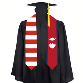 Nepal Graduation Stole Graduation Sash Scarf Graduation Gift for Nepal International Student