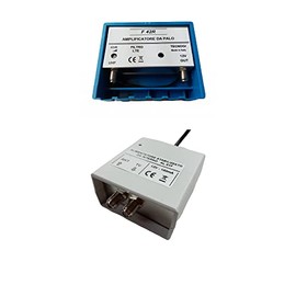 Vsnetwork TV Aerial Amplifier Kit 42dB + Power Supply 12V 100mA Filter Lte/5G Adjustable