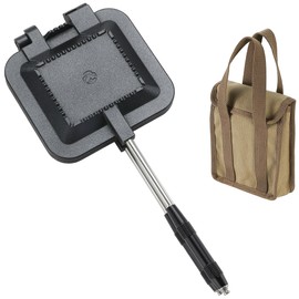 Camping Moon BKTT-1315+B Hot Sand Maker, Single Burner, Gas Fire, Direct Fire Type, Compact, Aluminum, with Canvas Case