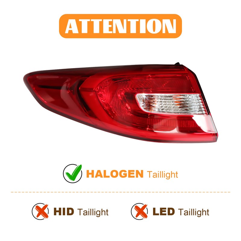 PIAOYUE- For 2015 2016 2017 Hyundai Sonata Sedan Outer Tail