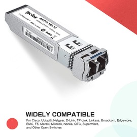 10G LR SFP+ to LC Single Mode Transceiver for Cisco SFP-10G-LR, 10GBase-LR Fiber Module for Cisco, Meraki MA-SFP-10GB-LR, Ubiquiti UF-SM-10G, Mikrotik, Fortinet, Netgear (SMF, 1310nm, 10km)
