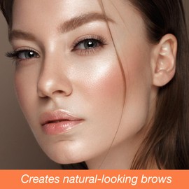 Boobeen 3 Colour Brow Powder and Dual-Ended Eyebrow Pencil Set with Angled Brush，Microblading Eyebrow Pen with Spiral Brush，Creates 3D Brows All Day Long