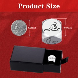 Valentines Day Gifts for Him Her, Gifts for Women Men, Anniversary Steel Food Decision Dice Couple Gifts Girlfriend Boyfriend Stocking Stuffers for Women Men Christmas Birthday Wedding Funny Gifts