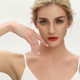 STARCHENIE Sideways Cross Ring 925 Sterling Silver Christian Religious Jewelry Gift for Women Size 7