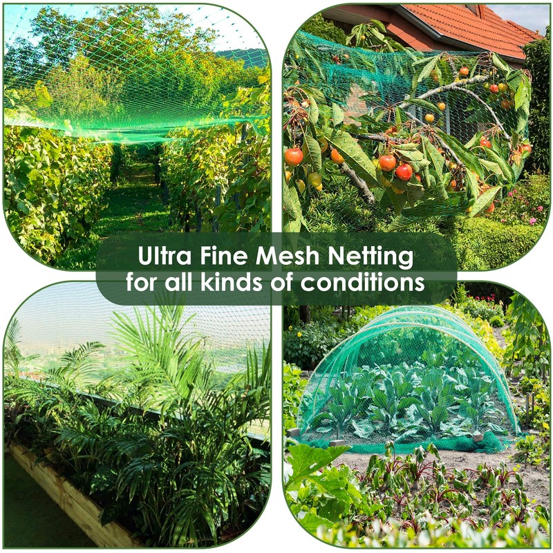 13X130FTRuolan Bird Netting for Garden Protect Vegetable Plants and Fruit