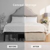 MIYE Pleated Waffle Weave Bed Skirt, Tailored Dust Ruffle 18
