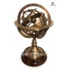 Engraved Brass Tabletop Armillary Nautical Sphere Globe