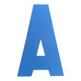 Hockey Jersey Alternate Assistant Captain Patch, Letter A, Iron On Twill, 4”, Light Blue