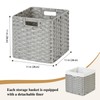 DULLEMELO Wicker Storage Cubes for Organizing 11x11x11 Inch Woven Storage