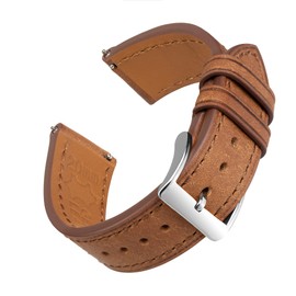 EACHE Pueblo 20 mm Tan Leather Watch Straps Quick Release Italy Top Grain Vintage Leather Watch Straps for Men Brown