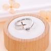 FLYOW Sterling Silver True Love Waits Heart Cross Adjustable Wrap