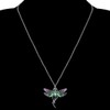 NEWEI Enamel Dragonfly Necklace with Rhinestones Cute Dragonfly Pendant Jewelry