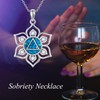 Aa Sobriety Necklace 925 Sterling Silver Lotus Necklace with the