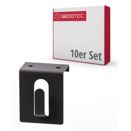 Gedotec Window Hooks Brown | Hanging Hooks Made of Steel | Decorative Hooks for Hanging in Doors and Windows up to 17 mm | No Gluing & Drilling | Door Hooks for Decoration & Curtain Rod | Pack of 10 -