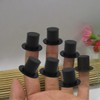 Toddmomy Pack of 100 Black Mini Top Hat Formal Mini