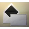 25 Mourning Envelopes, with Slim Black Triple Frame, with Black