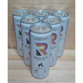 Rowdy Energy 6 CANS: Rowdy Energy Beverage PINEAPPLE PASSIONFRUIT 0 SUGAR FOCUS METABOLIC 12z