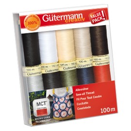 Gutermann Thread Basic Colours all purpose sewing thread, 100m