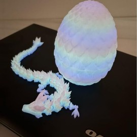 Dragon LED Night Light, Colour-Changing Egg Lamp, Fantasy Room Decor