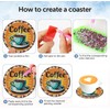 8 Pcs 5D DIY Coffee Diamond Paintings Coasters with Holder