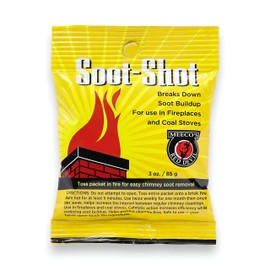 Meeco's Red Devil 16-3 Soot-Shot Powdered Soot Remover - for Fireplace, Furnaces & Cooking Ranges (3 Oz) - Made in The USA